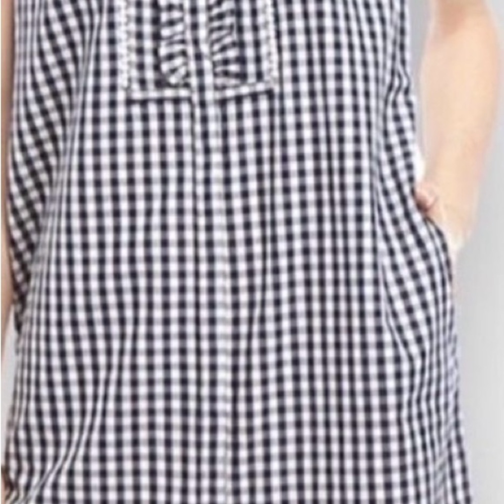 Crown & Ivy Navy and White gingham dress